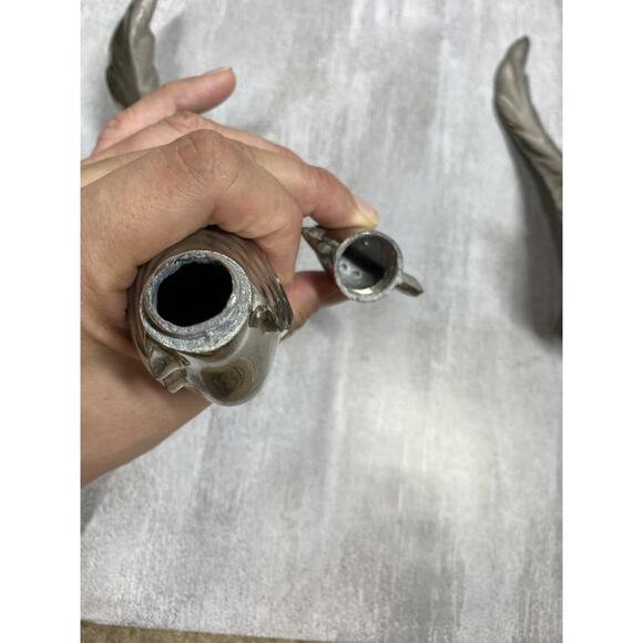 Pheasant Bird Salt & Pepper Shakers Pair Figurines Silver Tone Tabletop Decor - Picture 12 of 13